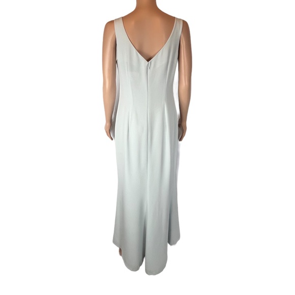 Daymor Couture Beaded-Breast Sleeveless Floor-Length Dress, Blue-Gray |8 - Picture 6 of 16